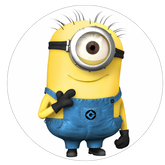 Opłatek tortowy 14 cm, Minionki 1 szt.