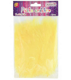 Piórka Zółte  10-12cm op 50szt