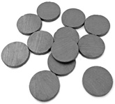 Magnesy Czarne Okrągłe Dekoracyjne 20x3mm 12szt