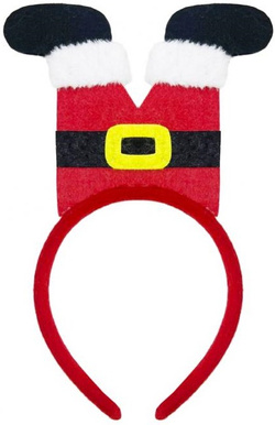 Opaska na Głowę NOGI MIKOŁAJA Święta Zabawna