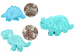 Foremki Wykrawaczki 2w1 Stempel DINOZAUR, 3szt.