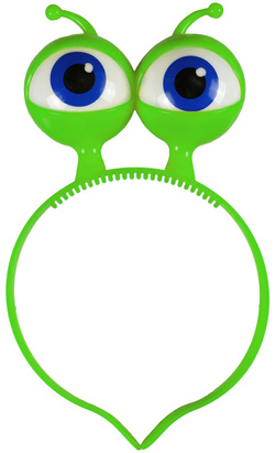 Świecąca Opaska na Głowę Zielone OCZY KOSMITY