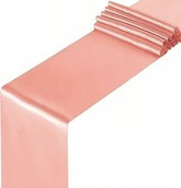 Satyna Gładka Bieżnik Dekoracja KORALOWY 0,16 x 9m