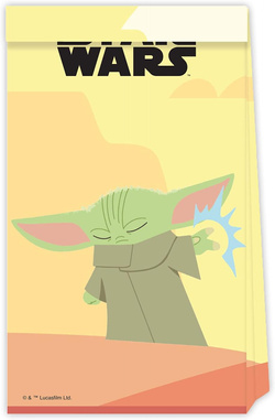 Torebki Papierowe Star Wars Mandalorian Yoda 4szt.