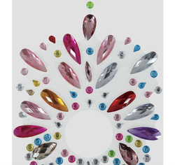 Naklejki Biżuteria Kryształki Kolorowe na Brzuch