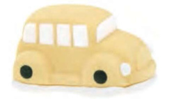 Figurka cukrowa Auto żółte, 1 szt.