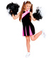 Kostium Strój Czarno-Różowa CHEERLEADERKA 5-7 lat