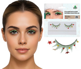 Sztuczne Świąteczne RZĘSY Zielone GWIAZDKI