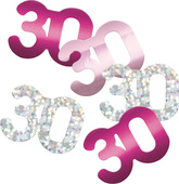 Konfetti Dekoracyjne 30 URODZINY Różowe 14g