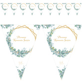 Baner Flagietki Komunijny HEKSAGON Eukaliptus