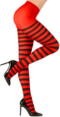 Rajstopy Czerwone Czarne Paski MIKOŁAJKA 70 DEN XL