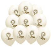 Balony z nadrukiem Komunia Święta, 14 cali 10 szt.