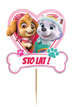 Topper Psi Patrol DUŻY Sto Lat 1szt.