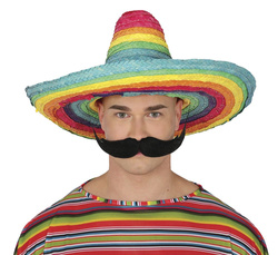 Słomkowy Kolorowy Kapelusz Meksykański Sombrero