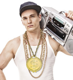 Naszyjnik Łańcuch Wisior Złoty Macho Disco Dolar