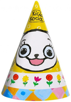 Czapeczki Papierowe KICIA KOCIA Bajka Kotek 6szt.
