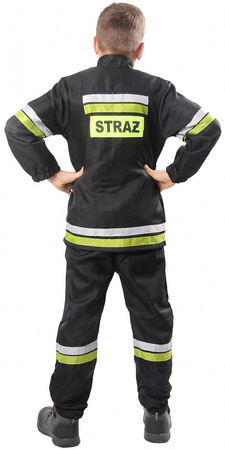 Strój strażaka 2 częściowy 130/140 1 szt. 