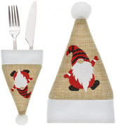 Etui Świąteczne na Sztućce Czapka Mikołaja Skrzat