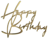 Topper na Bok Tort HAPPY BIRTHDAY Akryl Złoty