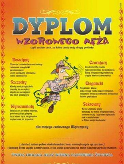Dyplom - Dyplom wzorowego Męża, 1szt.