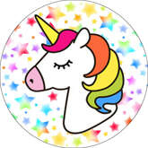 Opłatek tortowy 14 cm, Jednorożec 1 szt.