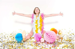 Kula Bibułowa Błękitny 10 cm, 1 szt.