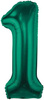 Balon Foliowy Cyfra 1 JEDEN Zieleń Butelkowa 85cm
