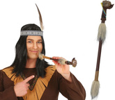 Indiańska FAJKA POKOJU Indianin Wódz Apacz 44cm