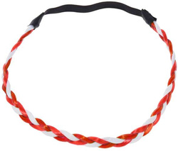 Opaska Kibica Warkoczyki Polska Biało Czerwona