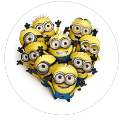 Opłatek tortowy 20 cm, Minionki 1 szt.