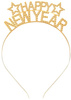 Opaska Złota Napis HAPPY NEW YEAR Sylwester