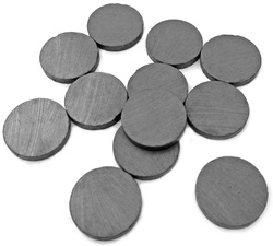 Magnesy Czarne Okrągłe Dekoracyjne 20x3mm 12szt