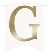 Flagietka, Litera G, Złota, 1 szt.