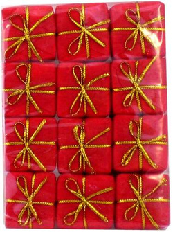 Prezenciki czerwone, 2 cm, 12 szt.