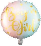 Balon foliowy Boy or Girl, 35cm, mix