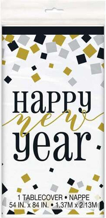 Obrus Happy New Year Nowy Rok Sylwester 137x213cm