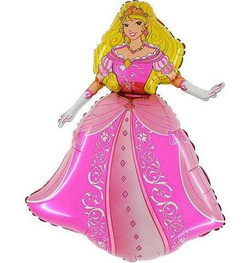 Balon foliowy Księżniczka różowa 21", 1 szt.