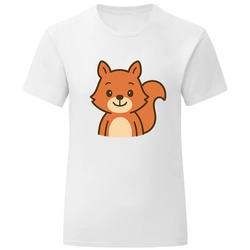 Koszulka Biała WIEWIÓRKA 7-8 lat, 128cm