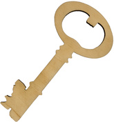 Drewniany KLUCZ do LANIA WOSKU Andrzejki 10cm