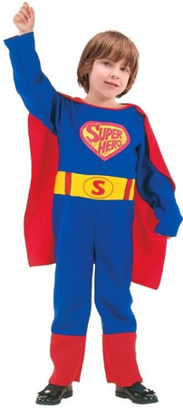 Kostium Strój Superbohater z Peleryną 130/140cm