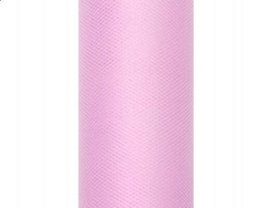 Tiul gładki, różowy, 15cm x 9m, 1szt.
