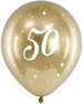 Balony Glossy 30cm, 50, złoty, 6szt.
