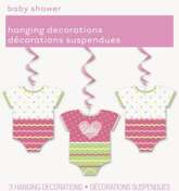 Świderki dekoracyjne Baby różowe, 3 szt.