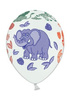 Balony 14" Pastel White Zoo 5  szt.