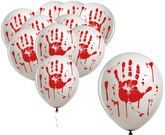 BALONY Lateksowe Krwawe ŚLADY Dłoni Halloween 10sz
