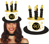 CZAPKA Urodzinowa Tort ze Świeczkami 40 URODZINY