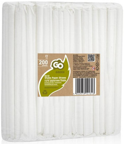 Słomki Papierowe SHAKE Pakowane 8x230mm 200szt.