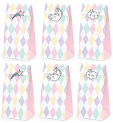 Torebki Papierowe Podziękowania Jednorożec 6szt.