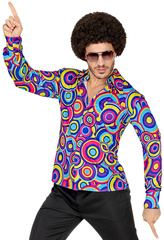 Koszula DISCO Kolorowe Kółka Lata 70 80, XXXL