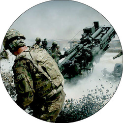 Opłatek tortowy 29 cm, Wojsko 1szt.